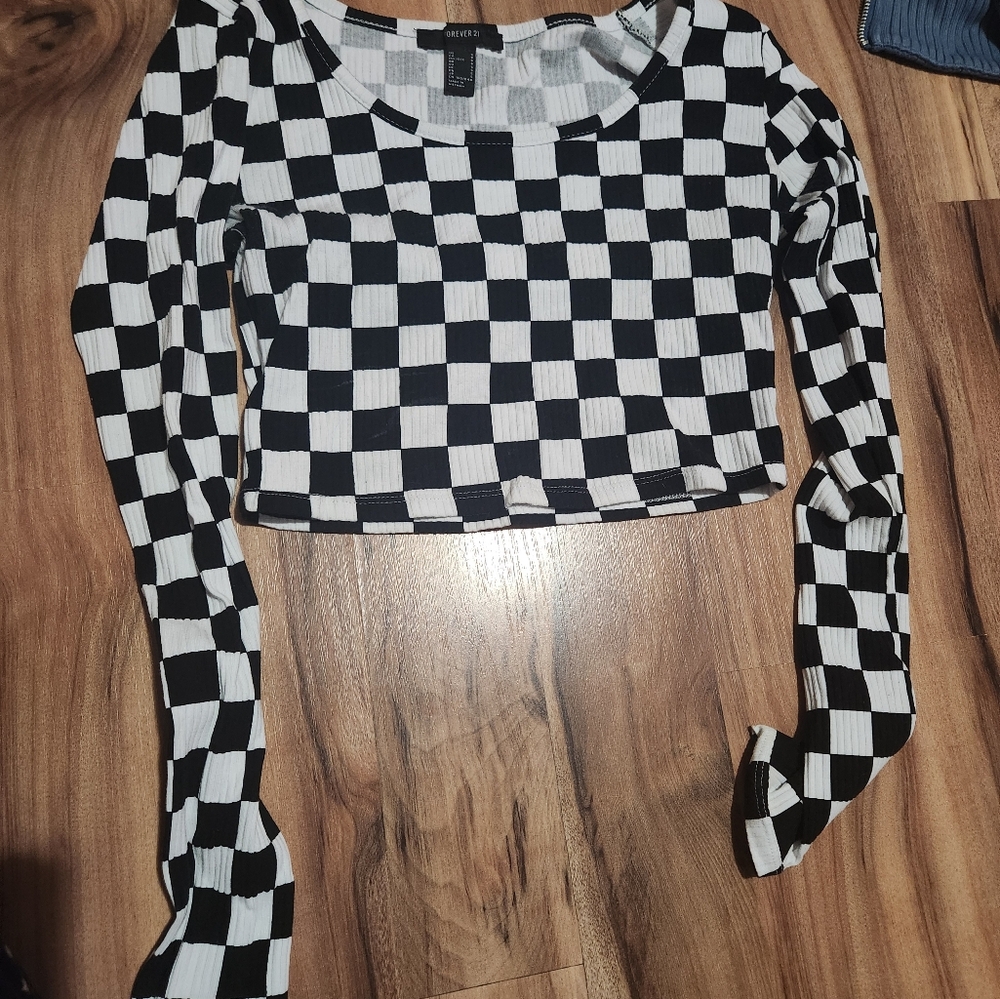 Forever 21 Checkerboard Crop top
